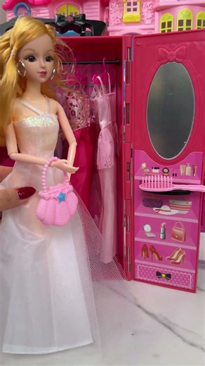 Satisfying With Unboxing Barbie Princess Wardrobe Dress Up Play Set Review Toys | ASMR