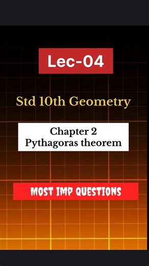 SHIVAM BHAIYA | 10th Class | Geometry – Chapter 2: Pythagoras Theorem 📐🧮 Most Important Questions 🔥 | PYQ + Easy Tricks 💯 Perfect for Class 10 Maharashtra Board... | Instagram