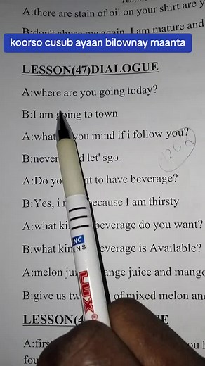 Learn English to Somali Conversational Phrases