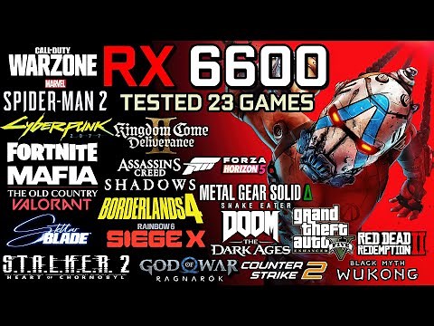 RX 6600 : Test in 23 Games in 2025 - Gaming Test in 2025