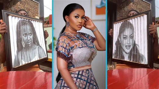 McBrown responds as artist makes a double vision portrait of her, video