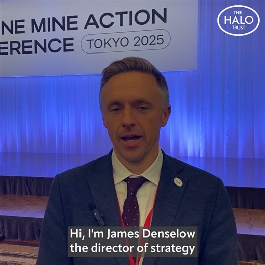 "Technology is at the heart of the new Halo strategy." 💡 HALO Director of Strategy James Denselow is at #UMAC2025 in Tokyo, where "we're talking about the theme of acceleration." James describes how our use of drones, AI and other innovations will make our life-saving work quicker, safer and more efficient. Read more about HALO's new tech-focused strategy for 2025 to 2028 via the link in the comments ⬇️ | The HALO Trust