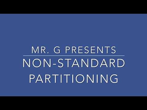 Non Standard Partitioning