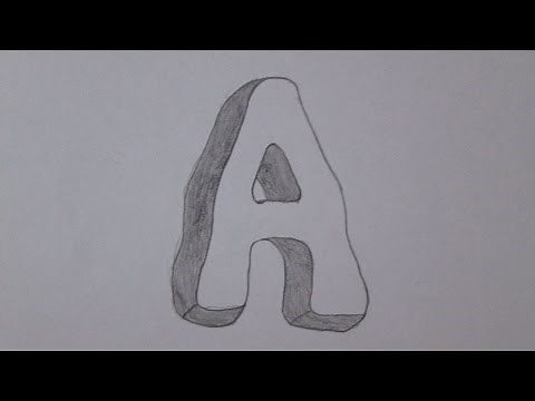 Como desenhar a letra "A" em 3D