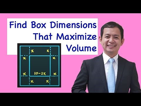 Derivative Application | Dimensions of Open Box with Maximum Volume | Cut Out Square Corners