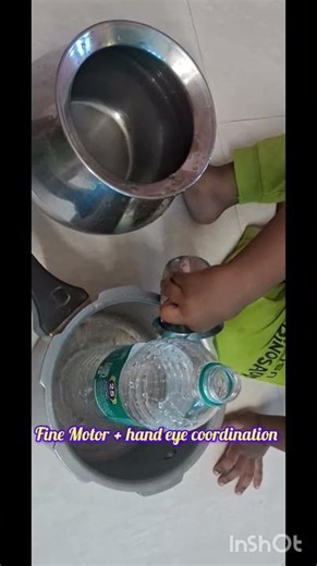 Toddler Montessori Activity | Filling Bottle Using Tumbler |Mini's Academy
