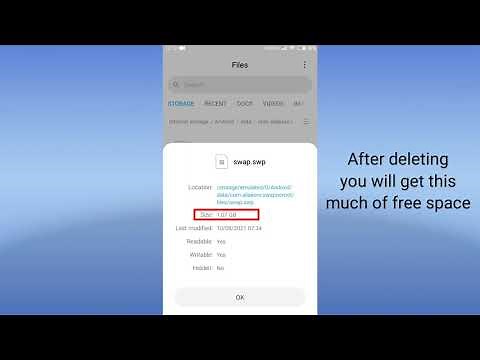 How To Delete The Swap File On Android | SWAP No Root