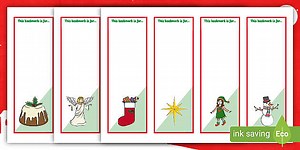 Editable Christmas Bookmarks