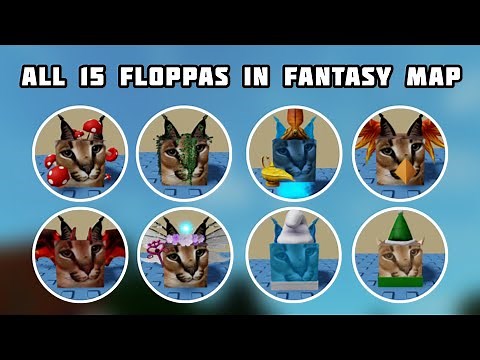 All Floppas in Find The Floppa Morphs Fantasy Map