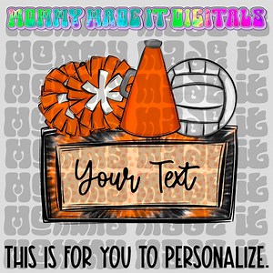 Volleyball Cheer Name Plate Design | Sublimation, DTF (PNG) - Etsy