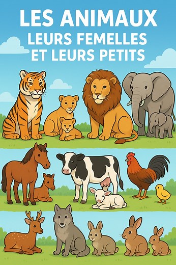 157K views · 4.2K reactions | Découvre les animaux, leurs femelles et leurs petits ! اكتشف الحيوانات وأسماء إناثها وصغارها #science #education #facebookviral #insta #tiktok #Youtube #cat #cars #france #canada #usa #picturechallenge #WhatsApp | Français sans frontières | Facebook