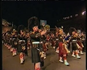 The Regimental Bands of the Scottish Division parading for the last time at the Edinburgh Tattoo in 1993: | IMMS - UK