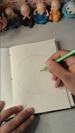 Autumn Leaves Circle Painting 🍁🧡 Easy Aesthetic Art#short #trending #painting #viral