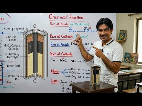 Dry Cell in 5 Minutes ⚡ | Construction, Working & Chemical Reaction
