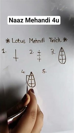Esy trick for Lotus flower #mehndi ##hennatatto #mehanditrick