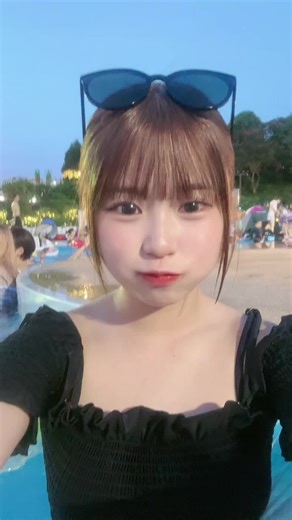 初ナイトプール体験！可愛いtiktokと星らちゃんプールで楽しい夜🌟