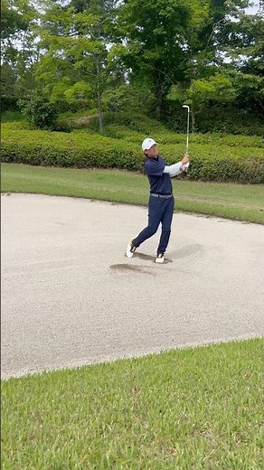 正しい手打ち🫶ちょっと硬めのバンカーショット⛳️ #pgaティーチングプロ #ゴルフ #golfswing #手打ち