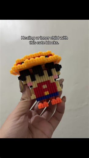 Luffy 😍 #blocks #buildingblock #onepiece #onepieceanime #lego #legoonepiece #luffy #blockcharacters #fyp #toyblocks