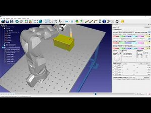 Robodk software with the 3d printed robot arm