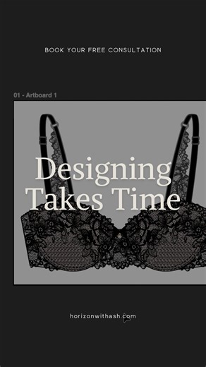 Ash | Technical Lingerie Designer | Horizon Design Studio on Instagram: "How do we tell the algorithm that real design work takes time, not just 15 seconds of a reel? Sketching, refining, fixing proportions, selecting trims, planning construction… it all takes hours. And when you are building a lingerie brand, thoughtful design is what separates a memorable product from something that gets lost in the crowd. So if you ever feel guilty for not posting every day, remember this: quality work is sti