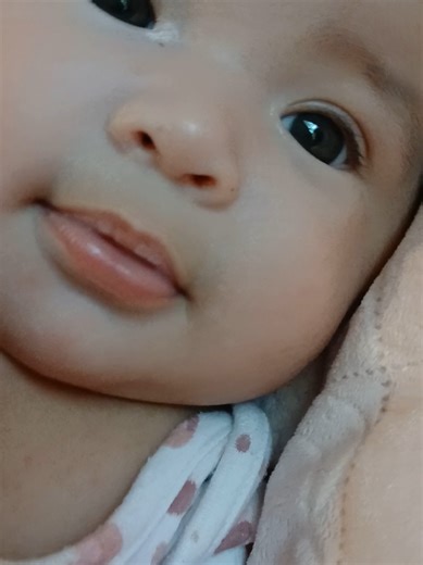 Leylani's first little tooth coming out at 4 months👶🦷 #baby #teethingbaby #firsttooth🦷