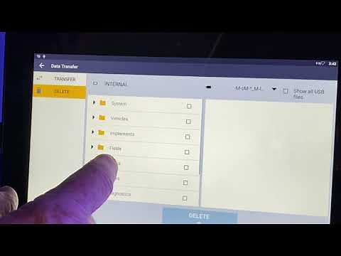 Trimble XCN 1050 Display - Deleting Data