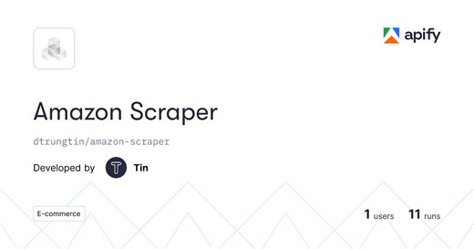 Amazon Scraper · Apify