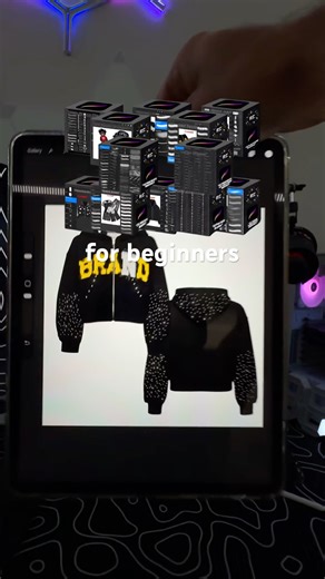 PROCREATE TUTORIAL for beginners distress text hoodie #shorts