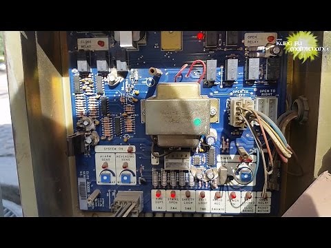 Electronic Entry Gate Stuck Open Will Not Close Fire Department Control Board LED Light Is Lit