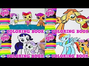 My Little Pony Cutie Mark Crusaders Coloring Book Compilation Surprise Egg and Toy Collector SETC