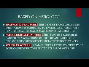 CLASSIFICATION OF FRACTURES