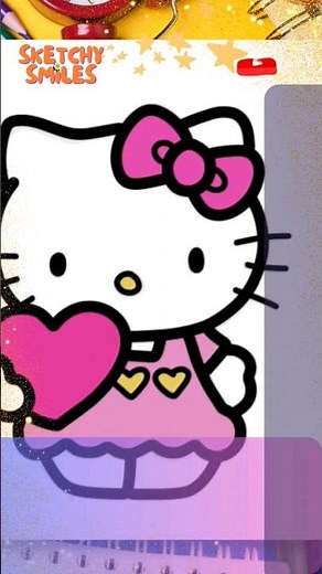 How to Draw Hello Kitty | Step by Step Drawing Tutorials For Kids