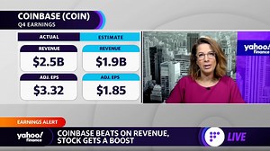 Coinbase stock pops on earnings beat