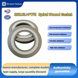 [Hot Item] SS316L Metal Inner and Outer Ring Spiral Wound Gasket Filled with PTFE Gasket