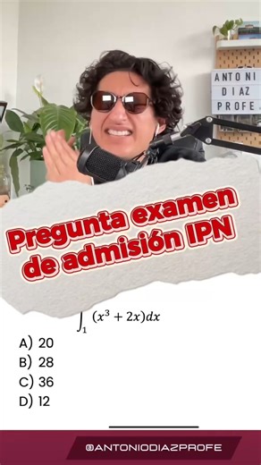 🚨 ¡PREGUNTA DEL EXAMEN DEL POLI! 📉😱 ¿Sabes resolver esta INTEGRAL DEFINIDA? ¡Viene en el examen real y te la explico paso a paso! 🎓🔥 #IPN2025 #ExamenIPN #IntegralDefinida #CálculoIntegral #IngresoIPN #AdmisiónIPN #FuturosPolitécnicos #PreguntaIPN #CursoGratis #TipsDeEstudio #EducaciónMéxico #MatemáticasIPN | Antonio Díaz Profe
