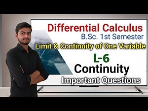 ||L-6||Differential Calculus bsc 1st Semester||Limit and continuity of bsc 1st year‪@TeachStream1‬