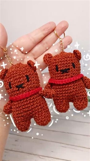 CHAVEIRO URSINHO #crochet #tutorialamigurumicompleto #amigurumi #chaveiro #foryou