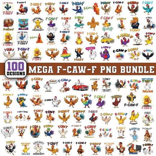 F-caw-f Png,chicken Humor Png,f-caw-f Meme,funny Chicken Humor Png,funny Rooster Cartoon,chicken Funny Png,cricut & Silhouette - Etsy