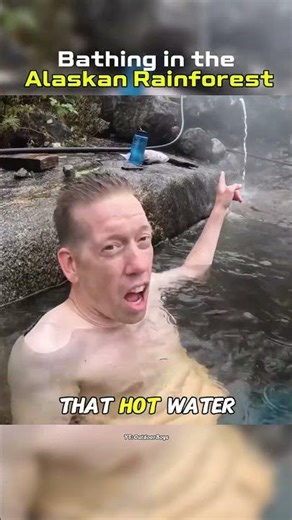Cozy Hot Spring Bath Alone in the Alaskan Forest