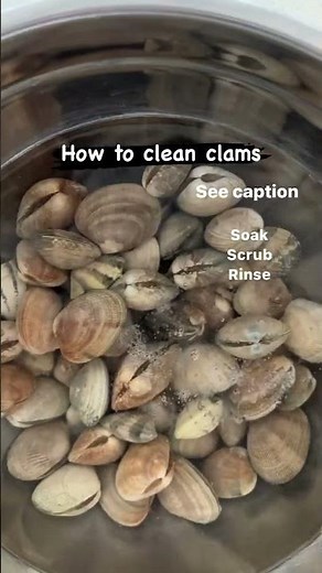 How to clean clams - see caption #recipe -#howto #calm