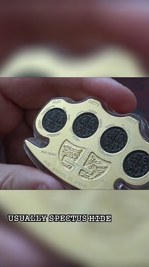 The narrator intently examines a coin, meticulously searching for the telltale "Spectus" inscription and logo. His quest culminates in some final, insightful thoughts on the legendary Holy Knuckles. Intriguing! #CoinCollecting #Numismatics #Spectus #HolyKnuckles #CoinHistory | Spectres Mint