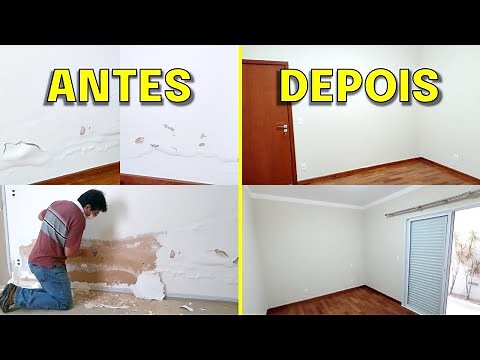 COMO REFORMAR PAREDE COM UMIDADE - parede descascando por causa da umidade, aprenda como consertar