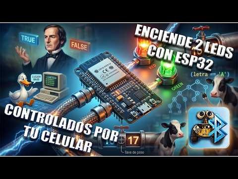 Guia Basica: Conexion ESP32 bluetooth con la app(Control Bluetooth Arduino) | Encendido de 2 Leds