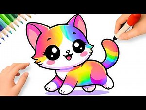 HOW TO DRAW A CUTE CAT EASY🐈✨