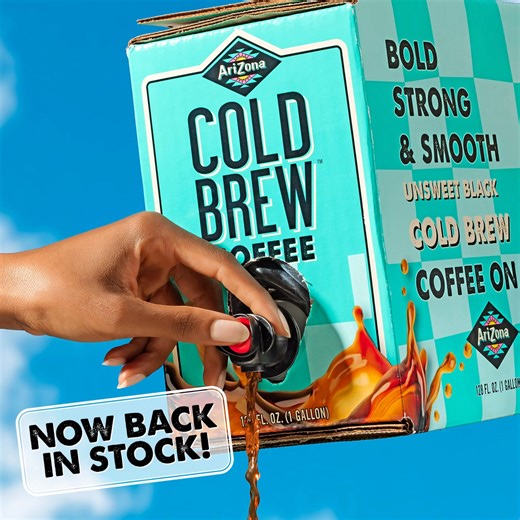 88K views · 83 reactions | Our best-selling Cold Brew Coffee is officially back in stock. Don’t miss your chance to shop our new brew before it’s gone again! | Arizona Iced Tea | Facebook