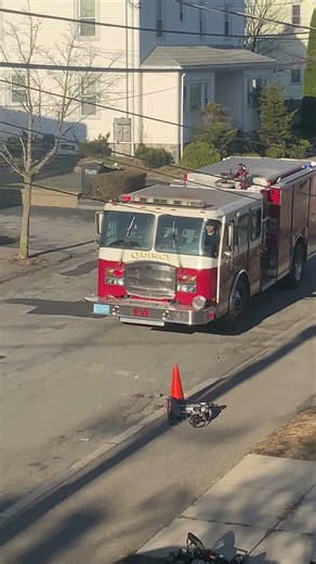 Quincy ma fire department engine 11 & ladder 1 on scene of a fire alarm