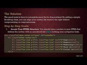 How to Make Your Nav Bar Items Align to the Right Using Bootstrap
