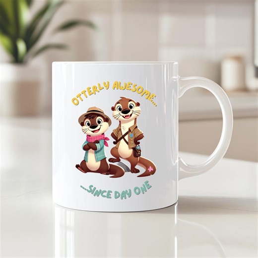 Otter Mug With a Loving Otter Duo and the Saying "otterly Awesome Since Day One", Perfect Gift for Best Friends, Friendship Gift - Etsy Canada