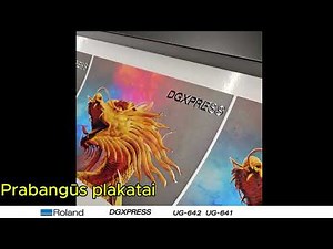 Spauda su Roland UG-641 spausdintuvu su integruotu pjaustikliu | Reklamis Roland atstovas Lietuvoje