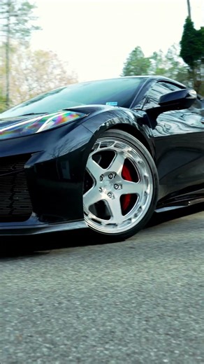 Slammed Z06 Corvette on Aero Concave Incurve Wheels